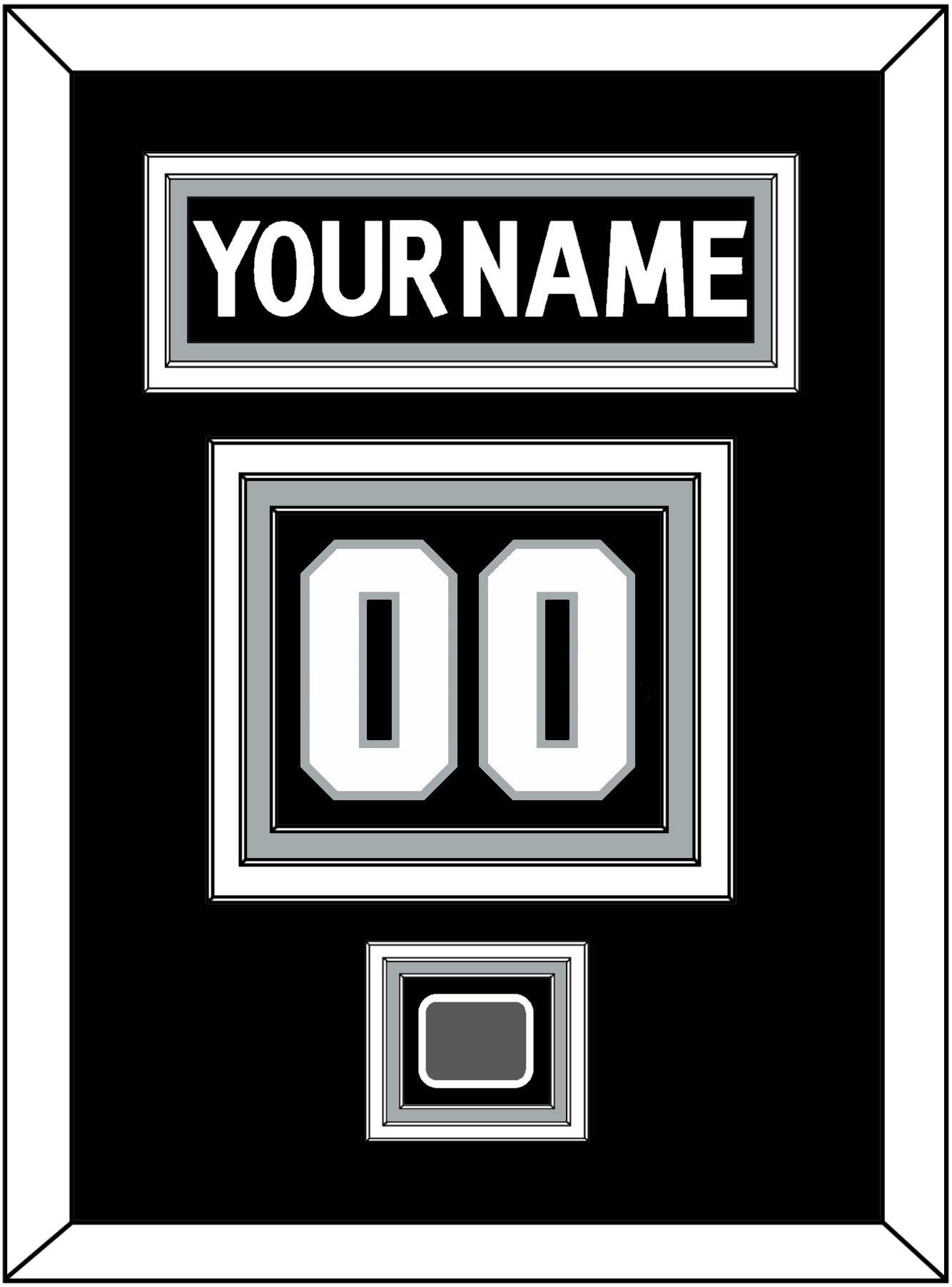 Los Angeles Nameplate & Number (Back) With Stanley Cup Champions Patch - Home Black (2011-2017) - Premier Tier 2