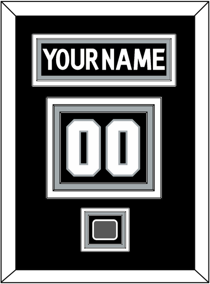 Los Angeles Nameplate & Number (Back) With Stanley Cup Finals Patch - Home Black (2011-2017) - Premier Tier 2