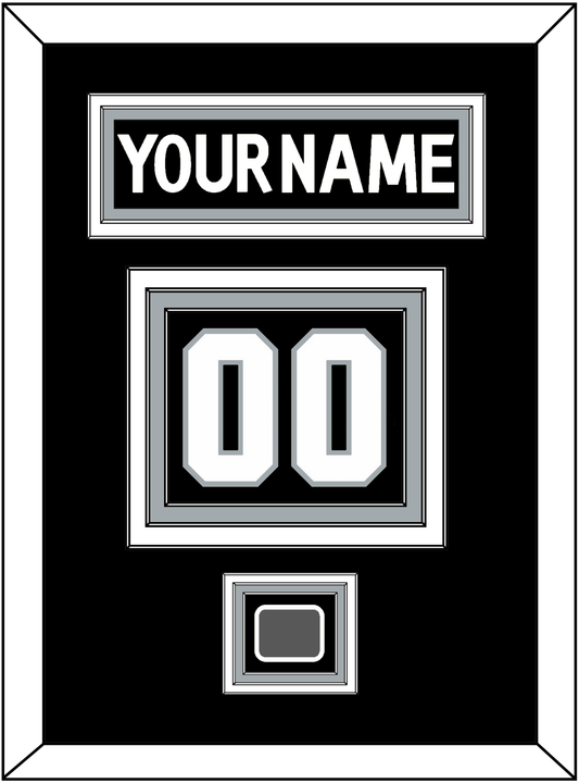 Los Angeles Nameplate & Number (Back) With Stanley Cup Finals Patch - Home Black (2011-2017) - Premier Tier 2