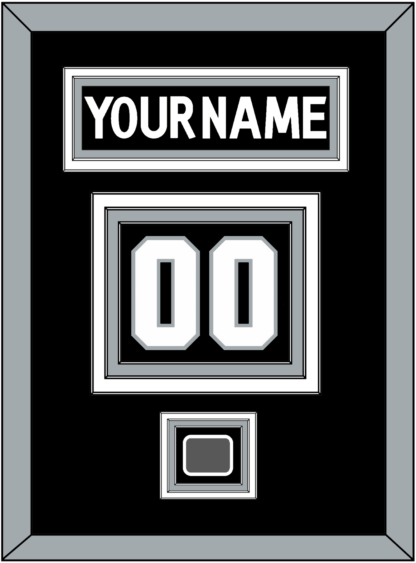 Los Angeles Nameplate & Number (Back) With Stanley Cup Finals Patch - Home Black (2011-2017) - Premier Tier 2