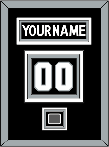 Los Angeles Nameplate & Number (Back) With Stanley Cup Finals Patch - Home Black (2011-2017) - Premier Tier 2