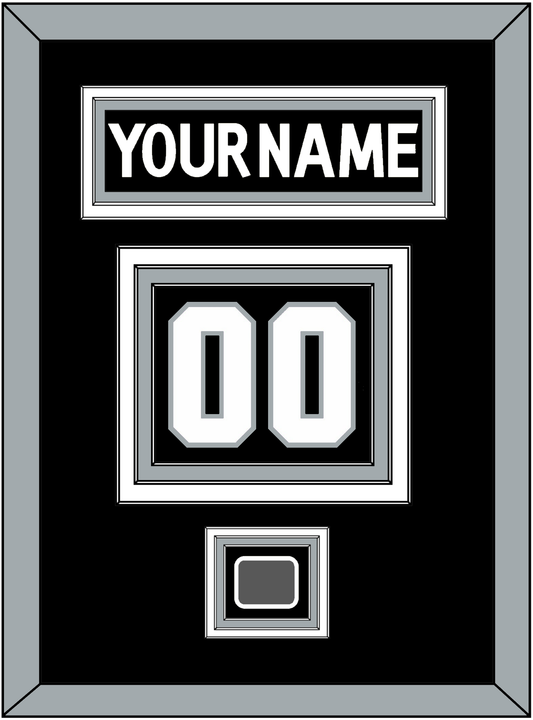 Los Angeles Nameplate & Number (Back) With Stanley Cup Finals Patch - Home Black (2011-2017) - Premier Tier 2