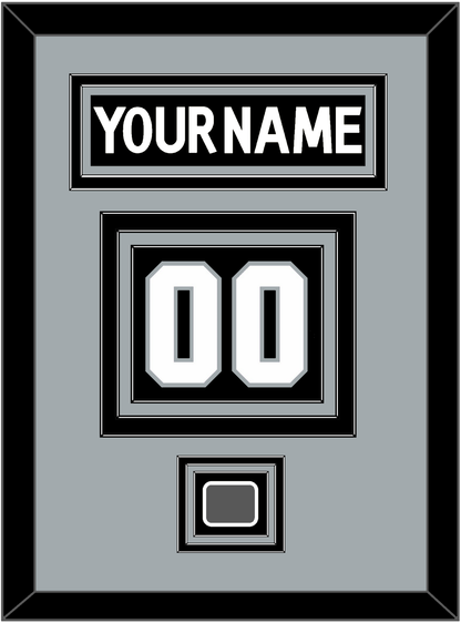 Los Angeles Nameplate & Number (Back) With Stanley Cup Champions Patch - Home Black (2011-2017) - Premier Tier 3