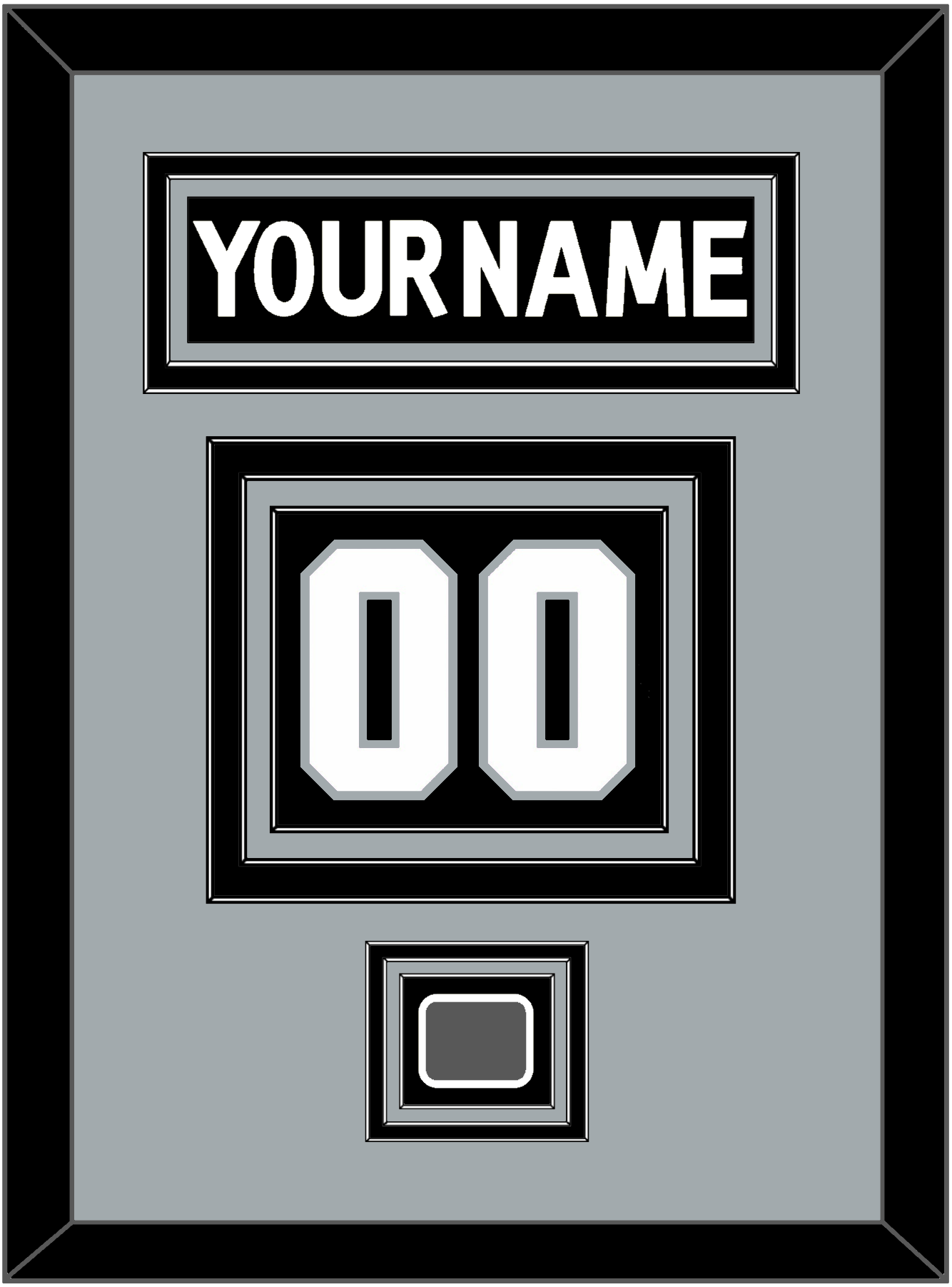 Los Angeles Nameplate & Number (Back) With Stanley Cup Finals Patch - Home Black (2011-2017) - Premier Tier 3
