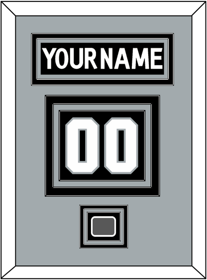 Los Angeles Nameplate & Number (Back) With Stanley Cup Champions Patch - Home Black (2011-2017) - Premier Tier 3