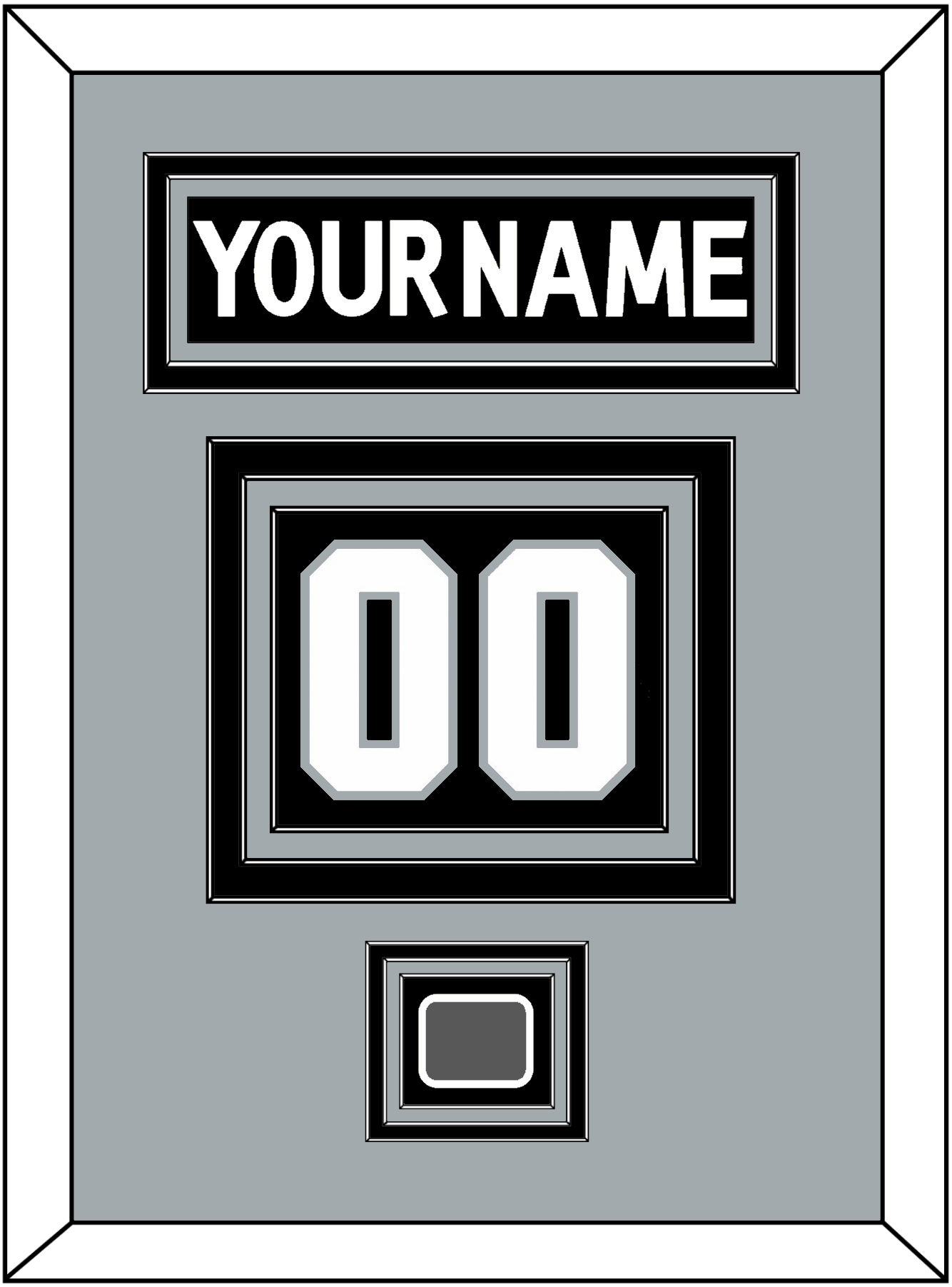 Los Angeles Nameplate & Number (Back) With Stanley Cup Finals Patch - Home Black (2011-2017) - Premier Tier 3