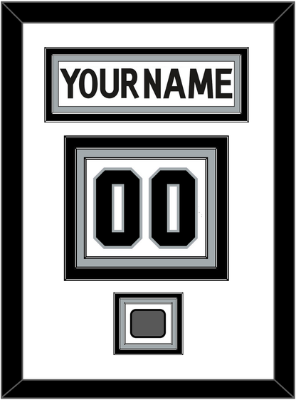 Los Angeles Nameplate & Number (Back) With Stanley Cup Champions Patch - Road White (2011-2017) - Premier Tier 1
