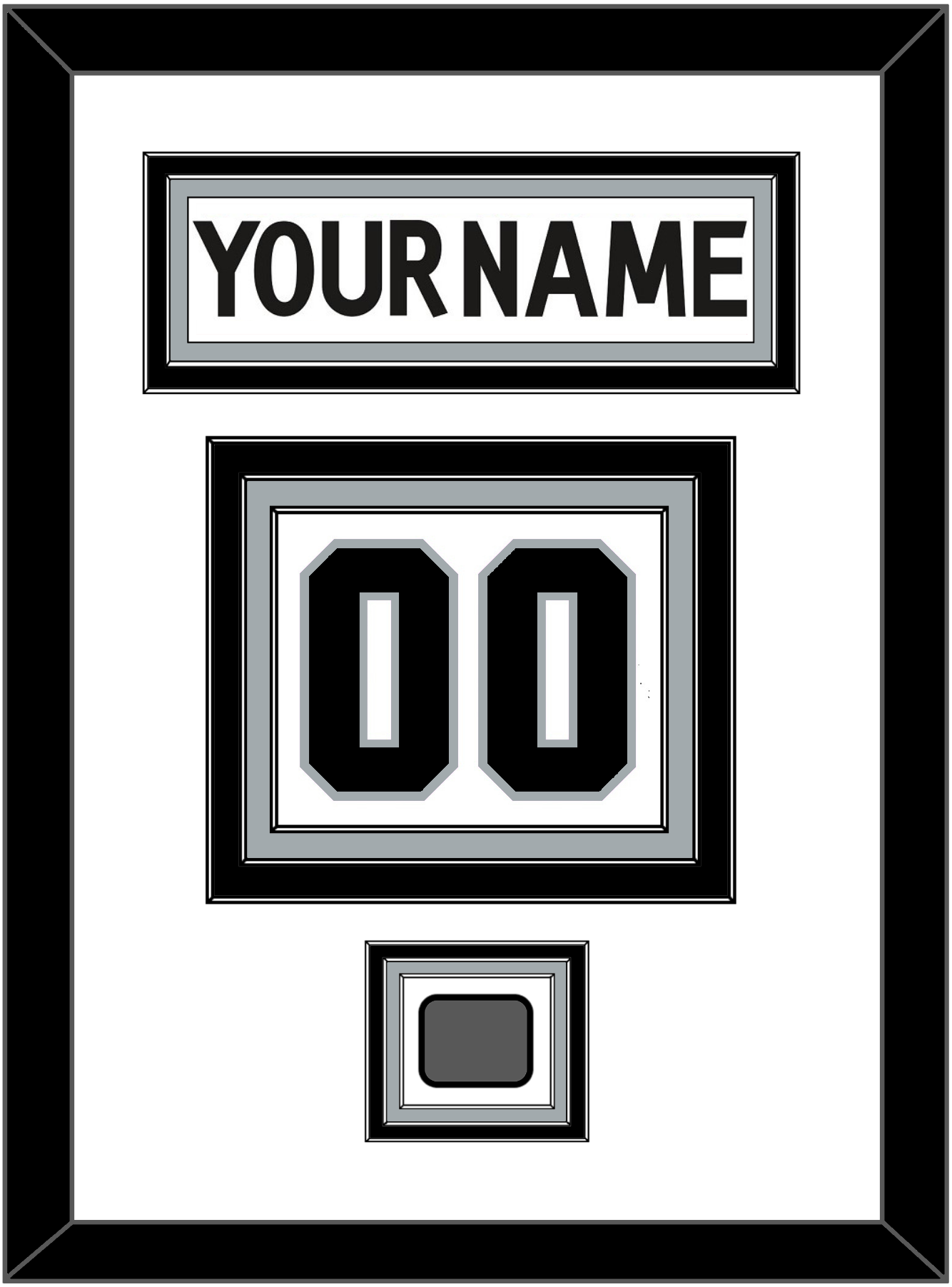 Los Angeles Nameplate & Number (Back) With Stanley Cup Finals Patch - Road White (2011-2017) - Premier Tier 1
