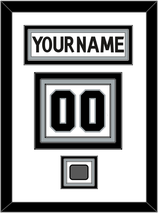 Los Angeles Nameplate & Number (Back) With Stanley Cup Finals Patch - Road White (2011-2017) - Premier Tier 1