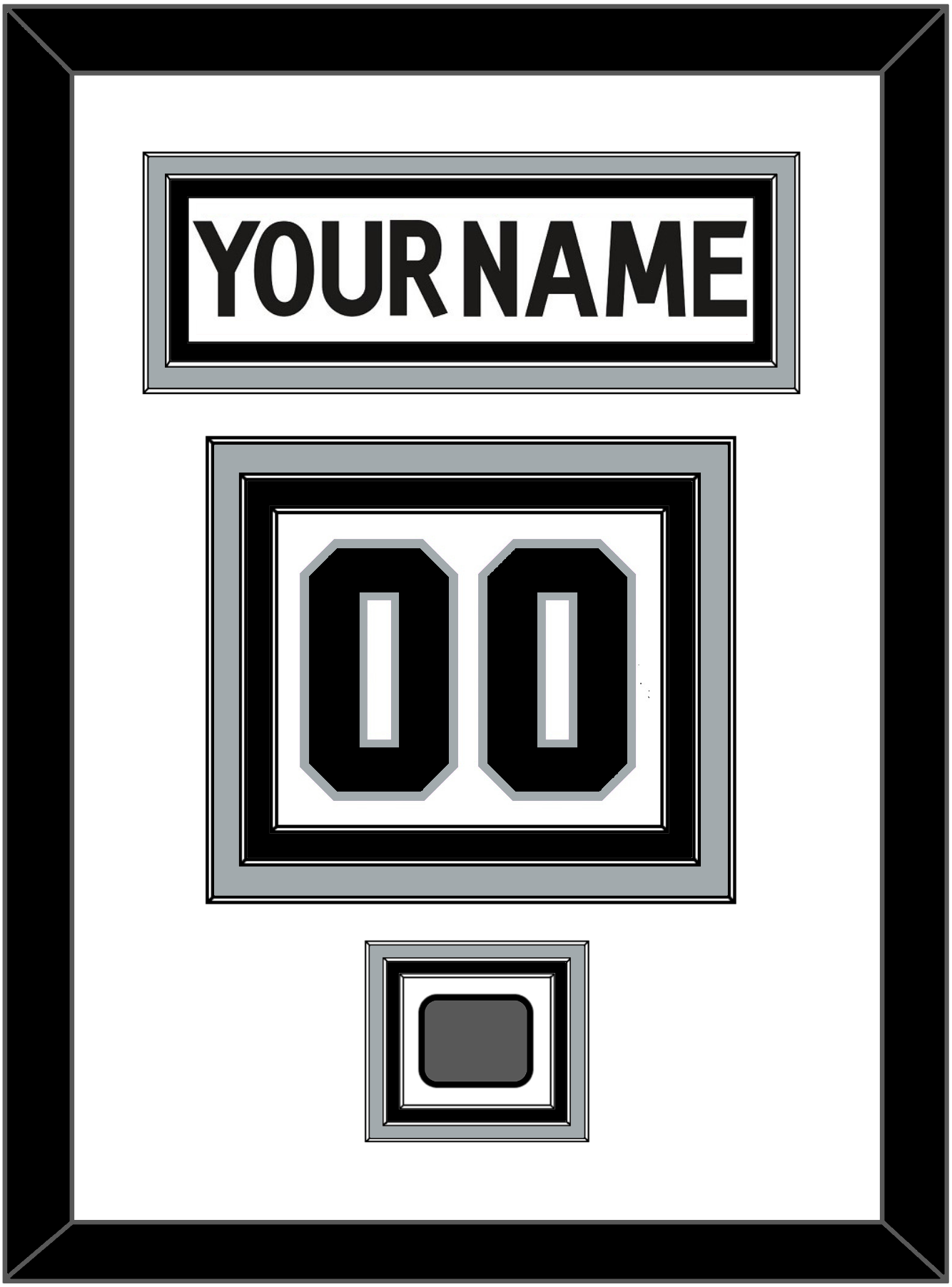 Los Angeles Nameplate & Number (Back) With Stanley Cup Finals Patch - Road White (2011-2017) - Premier Tier 2