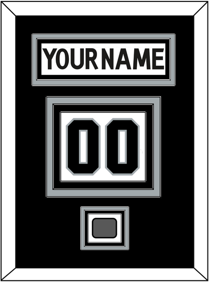 Los Angeles Nameplate & Number (Back) With Stanley Cup Champions Patch - Road White (2011-2017) - Premier Tier 3