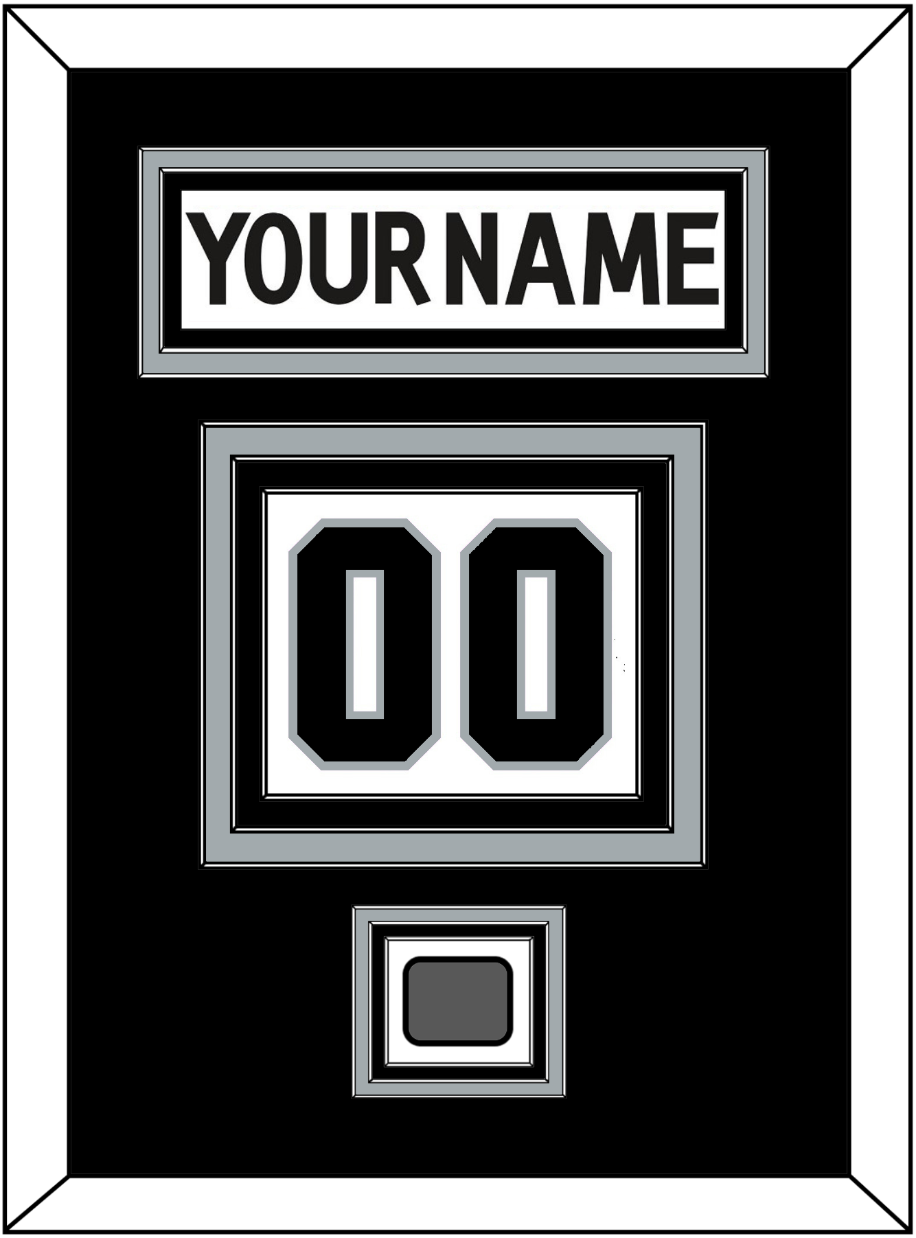 Los Angeles Nameplate & Number (Back) With Stanley Cup Finals Patch - Road White (2011-2017) - Premier Tier 3