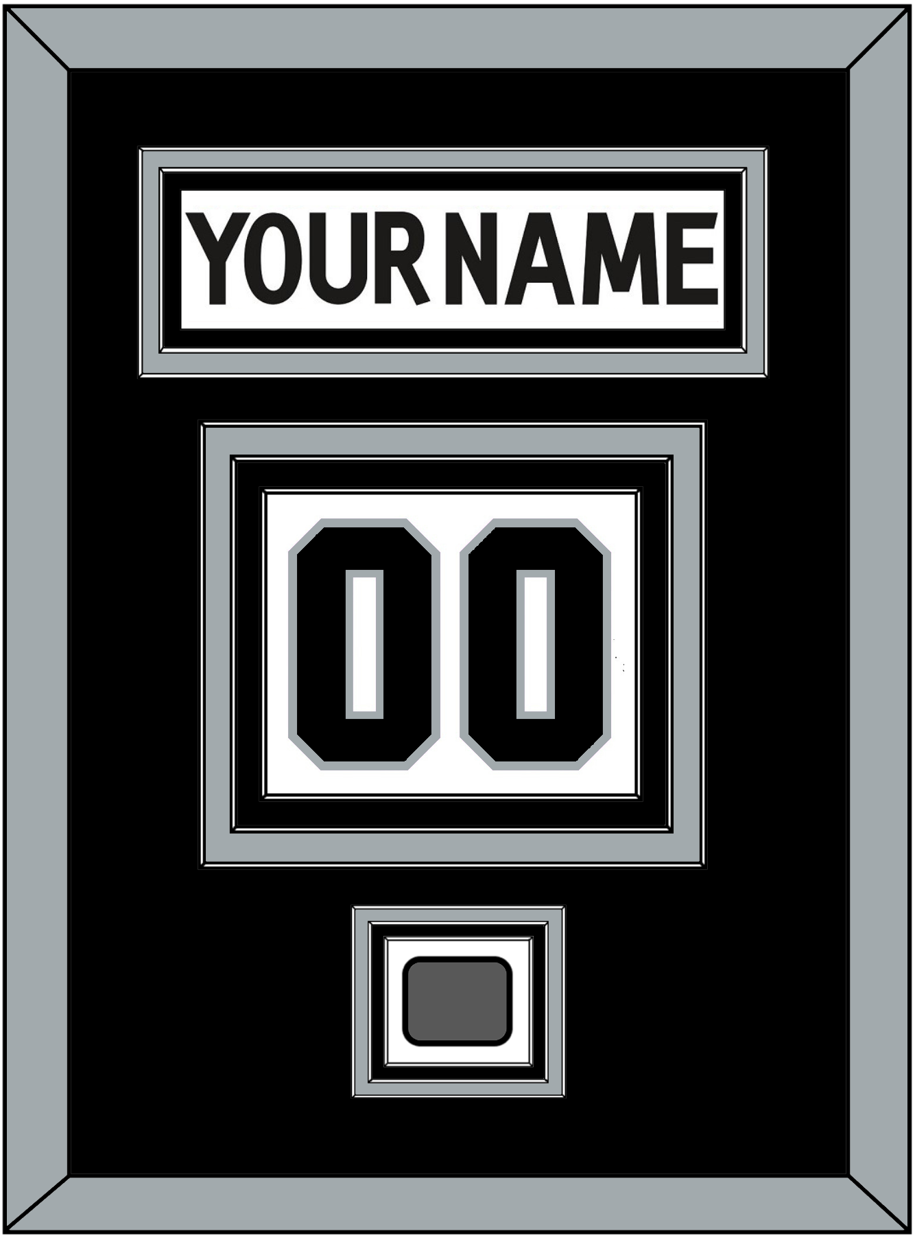 Los Angeles Nameplate & Number (Back) With Stanley Cup Champions Patch - Road White (2011-2017) - Premier Tier 3
