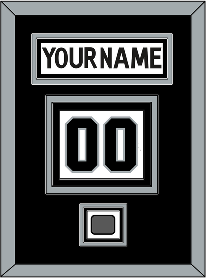 Los Angeles Nameplate & Number (Back) With Stanley Cup Champions Patch - Road White (2011-2017) - Premier Tier 3