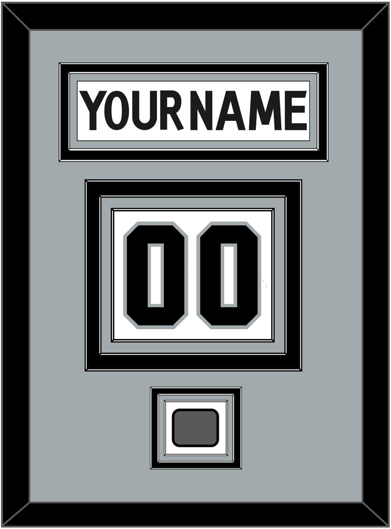 Los Angeles Nameplate & Number (Back) With Stanley Cup Champions Patch - Road White (2011-2017) - Premier Tier 4