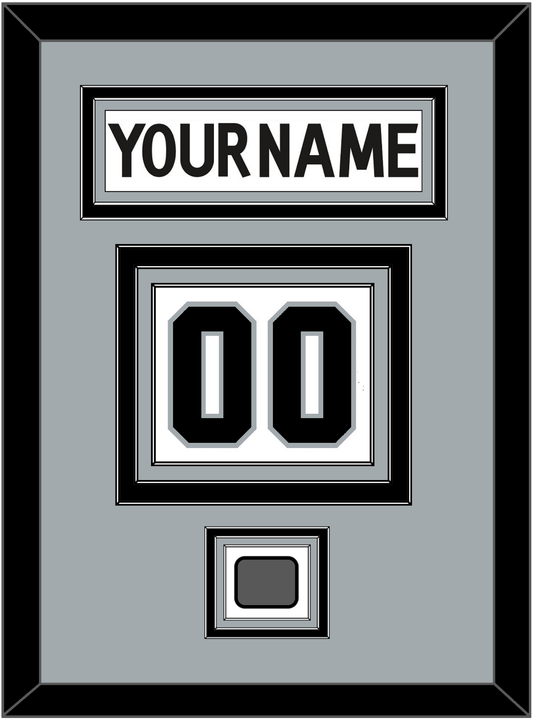 Los Angeles Nameplate & Number (Back) With Stanley Cup Finals Patch - Road White (2011-2017) - Premier Tier 3