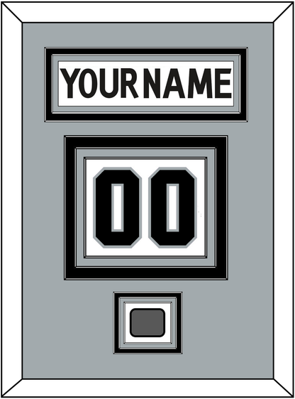 Los Angeles Nameplate & Number (Back) With Stanley Cup Finals Patch - Road White (2011-2017) - Premier Tier 3