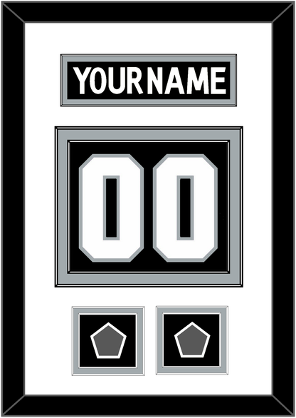 Los Angeles Nameplate & Number (Back) With 2 Stanley Cup Finals Patches - Home Black (2011-2017) - Signature Tier 1