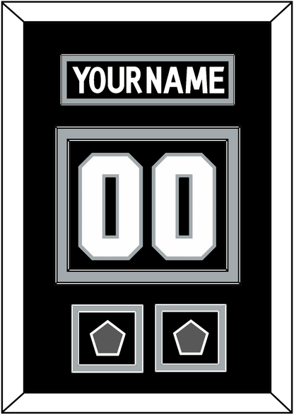 Los Angeles Nameplate & Number (Back) With 2 Stanley Cup Finals Patches - Home Black (2011-2017) - Signature Tier 2
