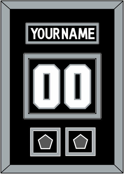 Los Angeles Nameplate & Number (Back) With 2 Stanley Cup Champions Patches - Home Black (2011-2017) - Signature Tier 2