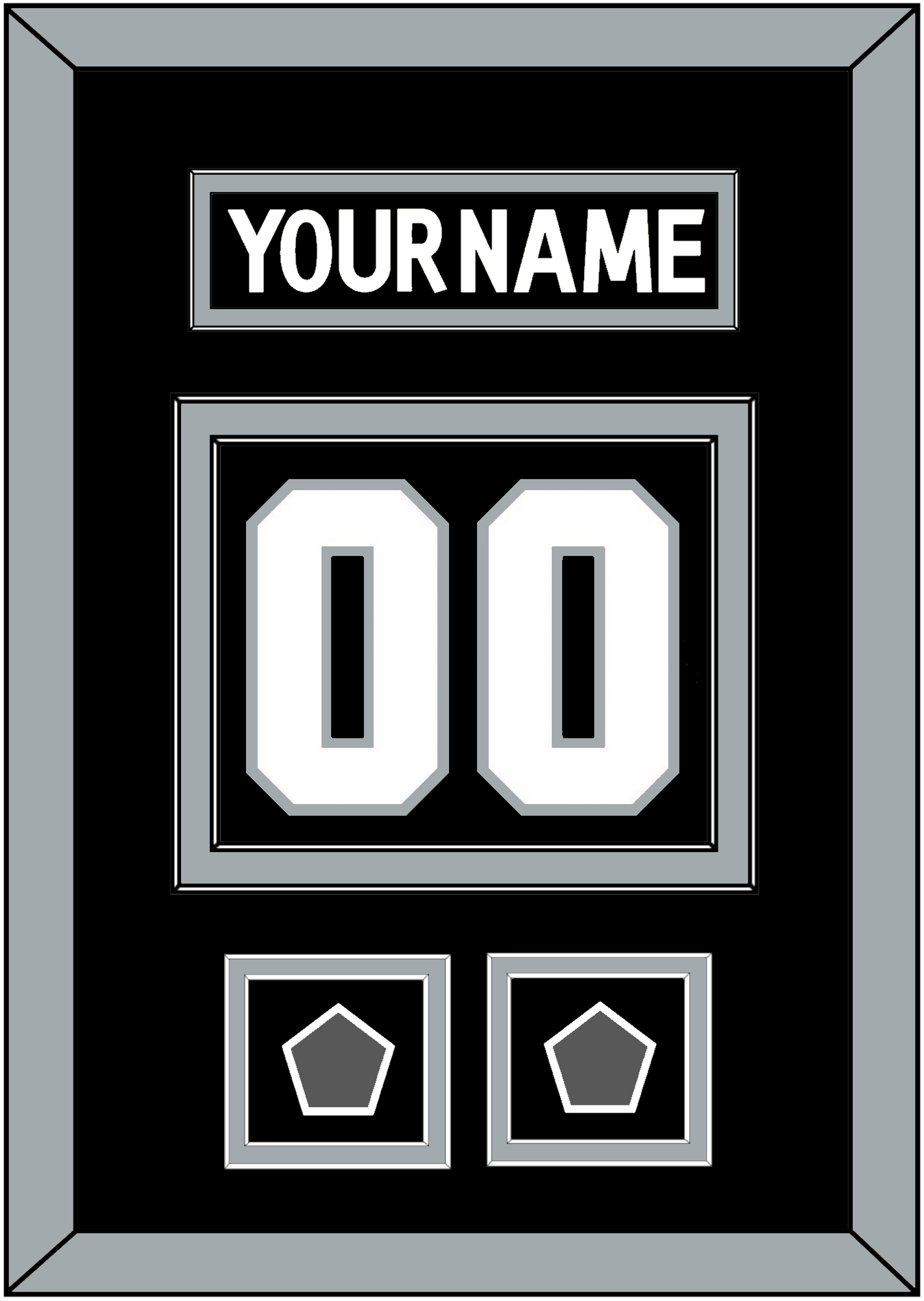 Los Angeles Nameplate & Number (Back) With 2 Stanley Cup Finals Patches - Home Black (2011-2017) - Signature Tier 2