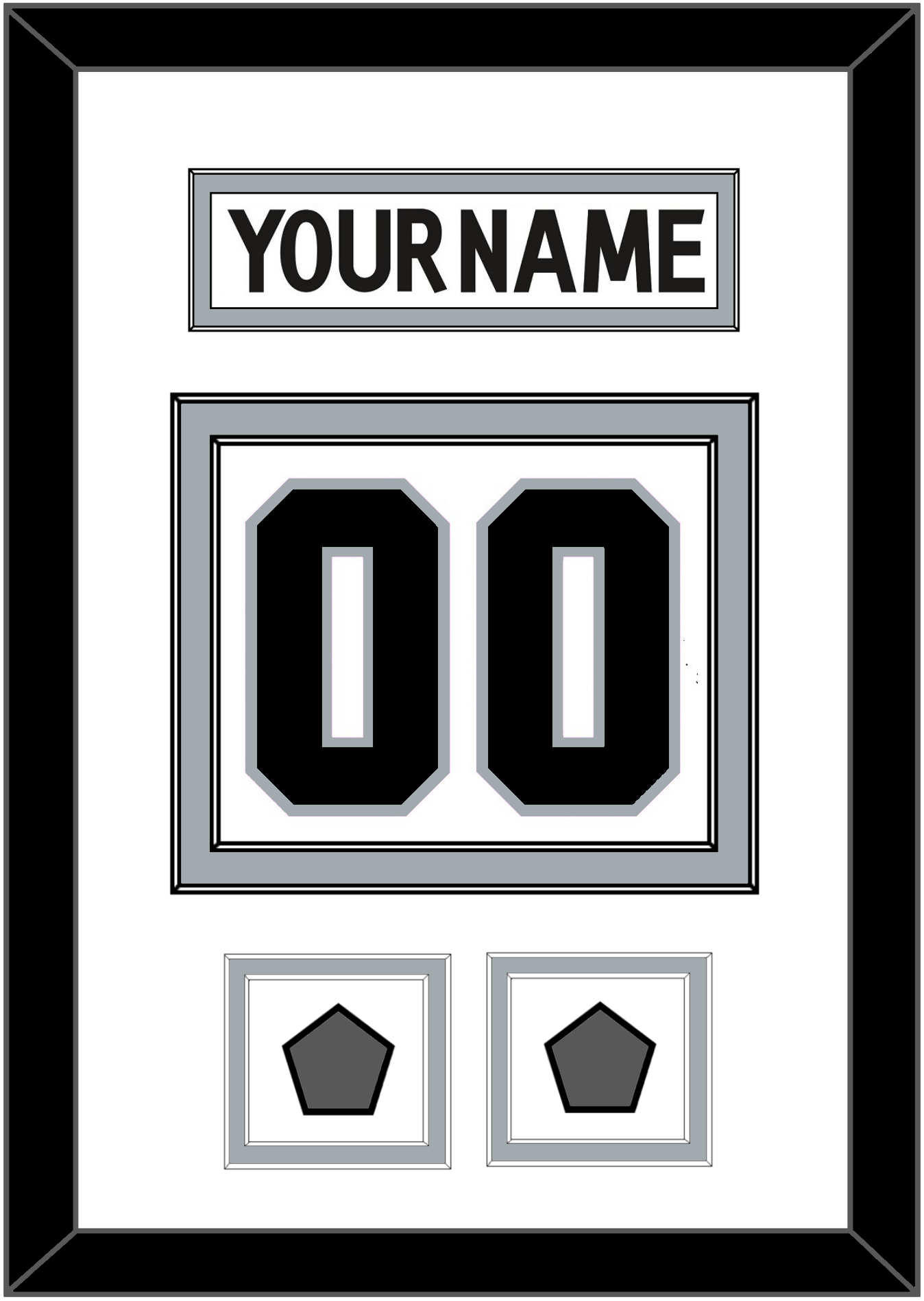 Los Angeles Nameplate & Number (Back) With 2 Stanley Cup Finals Patches - Road White (2011-2017) - Signature Tier 1