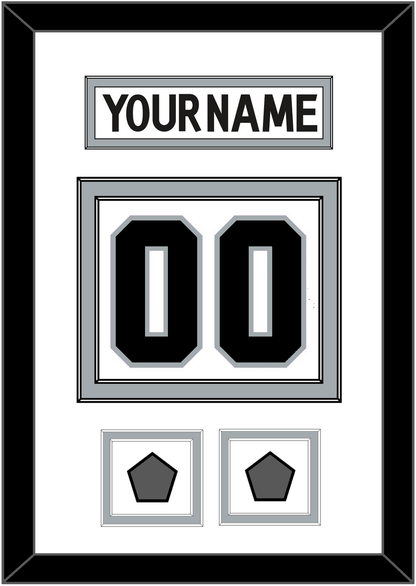 Los Angeles Nameplate & Number (Back) With 2 Stanley Cup Finals Patches - Road White (2011-2017) - Signature Tier 1