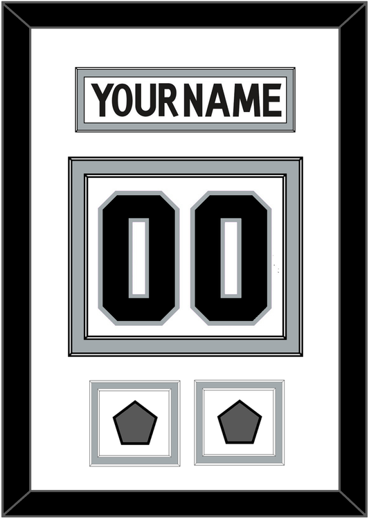 Los Angeles Nameplate & Number (Back) With 2 Stanley Cup Finals Patches - Road White (2011-2017) - Signature Tier 1