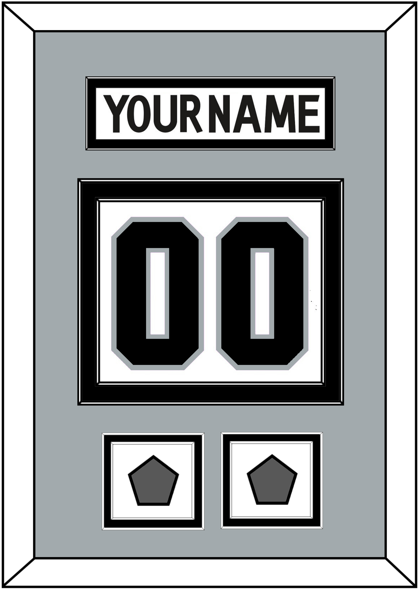 Los Angeles Nameplate & Number (Back) With 2 Stanley Cup Finals Patches - Road White (2011-2017) - Signature Tier 4