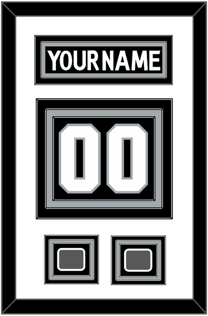 Los Angeles Nameplate & Number (Back) With 2 Stanley Cup Champions Patches - Home Black (2011-2017) - Premier Tier 1