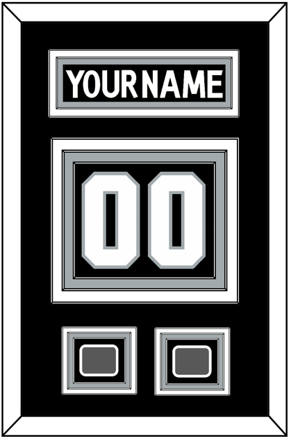 Los Angeles Nameplate & Number (Back) With 2 Stanley Cup Finals Patches - Home Black (2011-2017) - Premier Tier 2