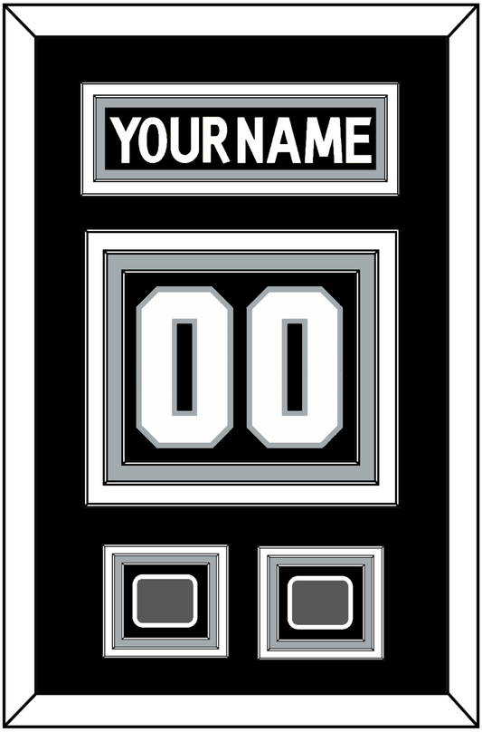 Los Angeles Nameplate & Number (Back) With 2 Stanley Cup Finals Patches - Home Black (2011-2017) - Premier Tier 2