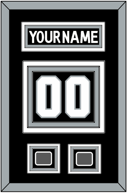 Los Angeles Nameplate & Number (Back) With 2 Stanley Cup Finals Patches - Home Black (2011-2017) - Premier Tier 2