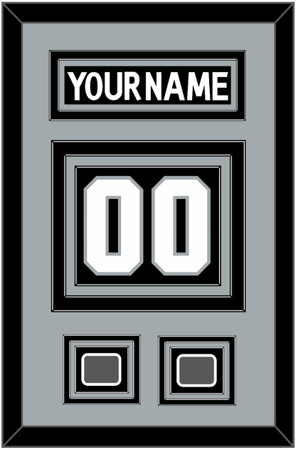 Los Angeles Nameplate & Number (Back) With 2 Stanley Cup Finals Patches - Home Black (2011-2017) - Premier Tier 3