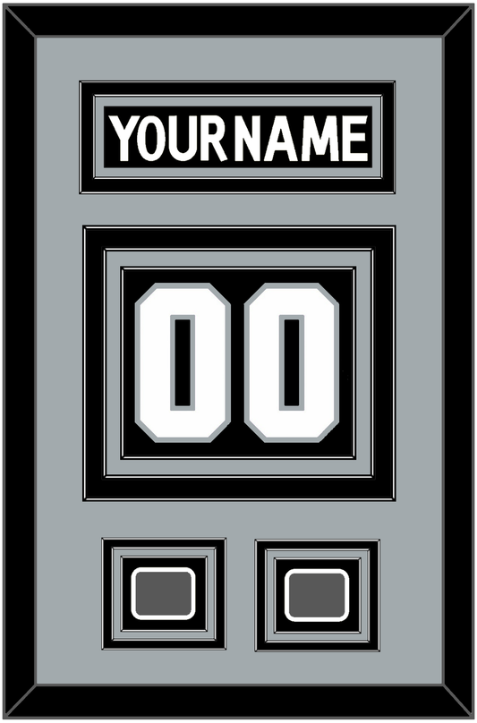 Los Angeles Nameplate & Number (Back) With 2 Stanley Cup Finals Patches - Home Black (2011-2017) - Premier Tier 3