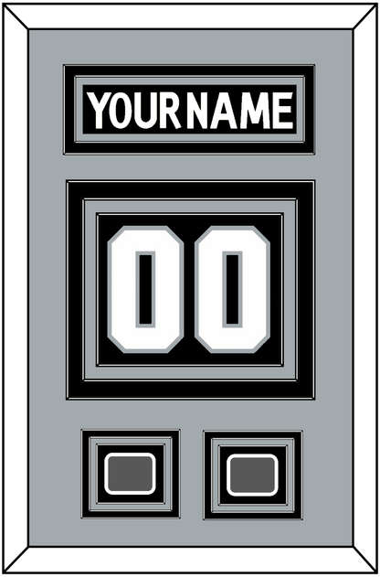 Los Angeles Nameplate & Number (Back) With 2 Stanley Cup Finals Patches - Home Black (2011-2017) - Premier Tier 3