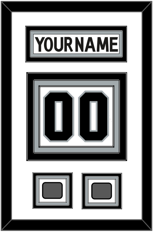Los Angeles Nameplate & Number (Back) With 2 Stanley Cup Finals Patches - Road White (2011-2017) - Premier Tier 1