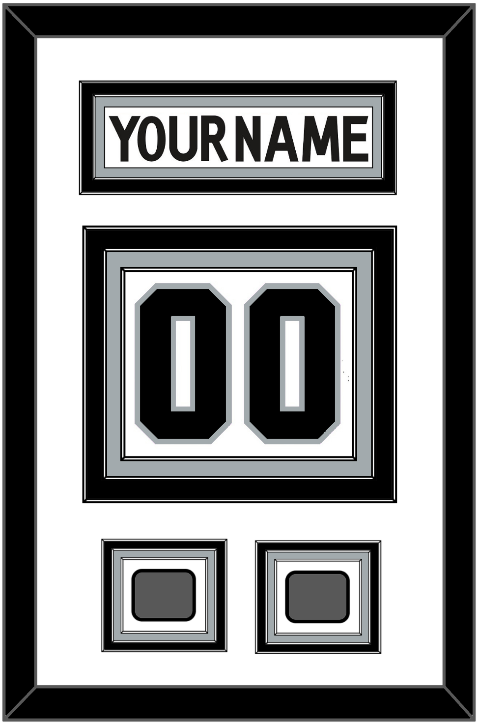 Los Angeles Nameplate & Number (Back) With 2 Stanley Cup Champions Patches - Road White (2011-2017) - Premier Tier 1