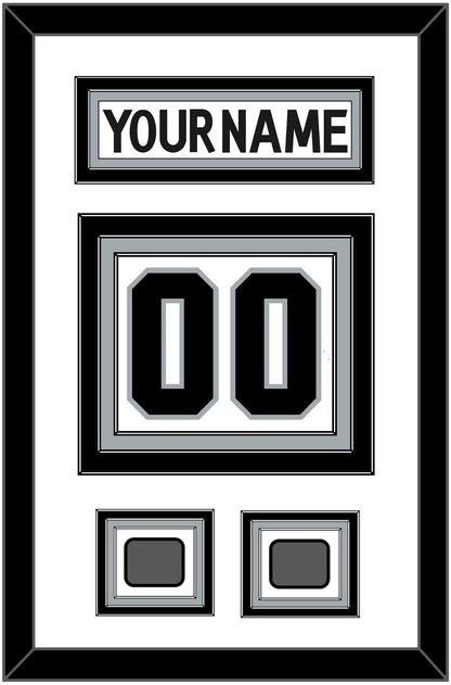 Los Angeles Nameplate & Number (Back) With 2 Stanley Cup Champions Patches - Road White (2011-2017) - Premier Tier 1