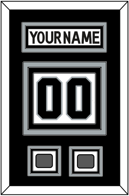Los Angeles Nameplate & Number (Back) With 2 Stanley Cup Finals Patches - Road White (2011-2017) - Premier Tier 2
