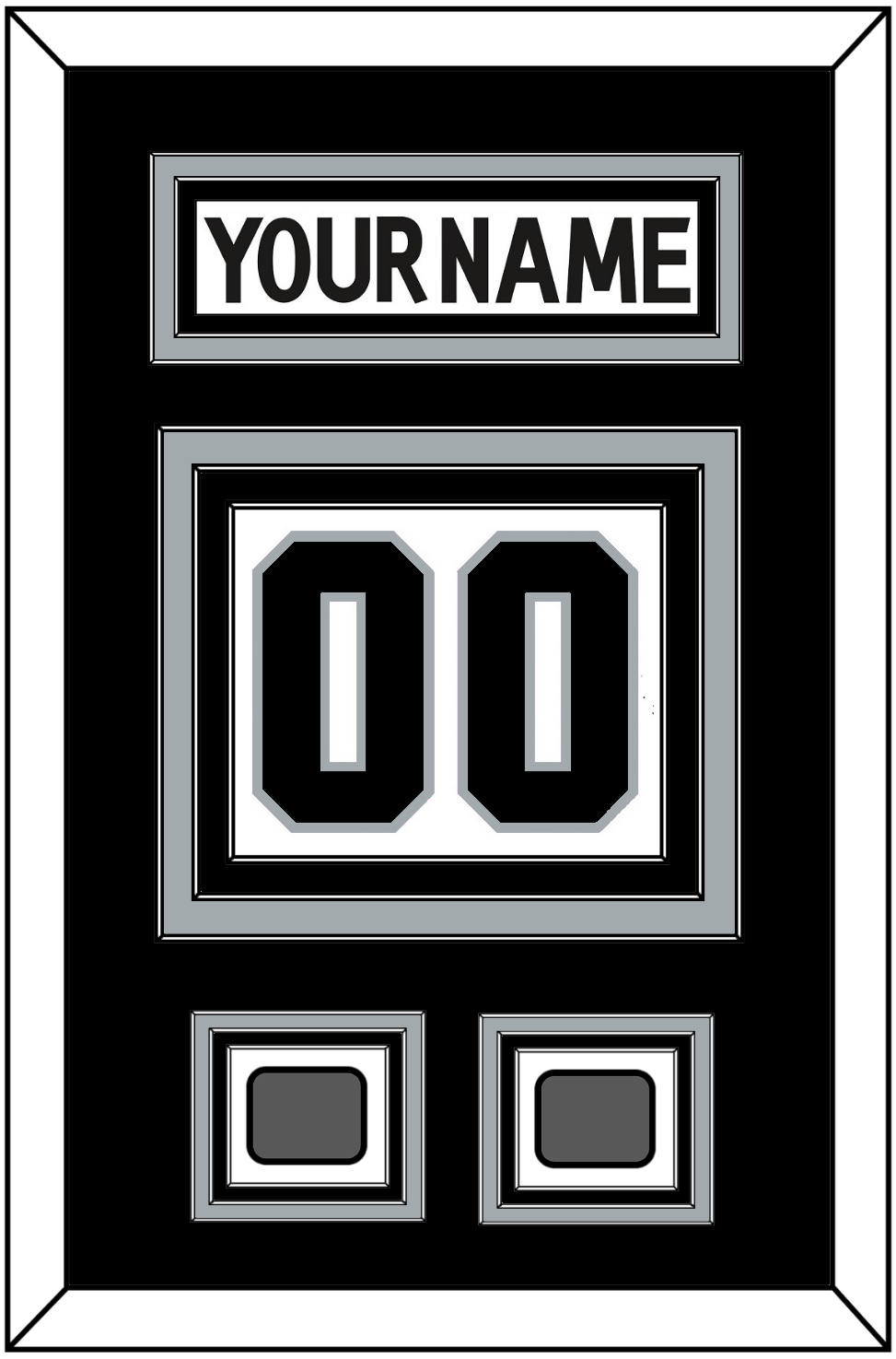 Los Angeles Nameplate & Number (Back) With 2 Stanley Cup Champions Patches - Road White (2011-2017) - Premier Tier 2