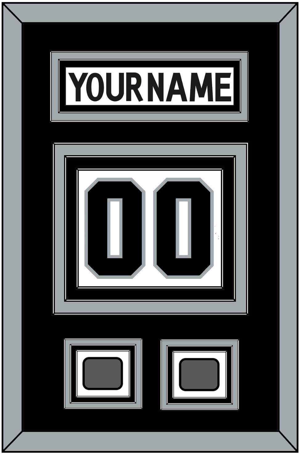 Los Angeles Nameplate & Number (Back) With 2 Stanley Cup Finals Patches - Road White (2011-2017) - Premier Tier 2