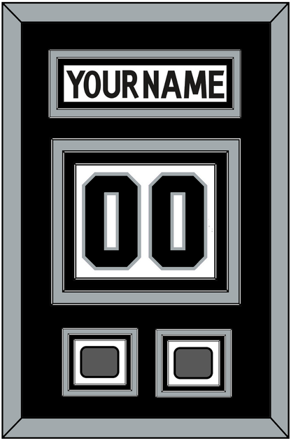 Los Angeles Nameplate & Number (Back) With 2 Stanley Cup Finals Patches - Road White (2011-2017) - Premier Tier 2