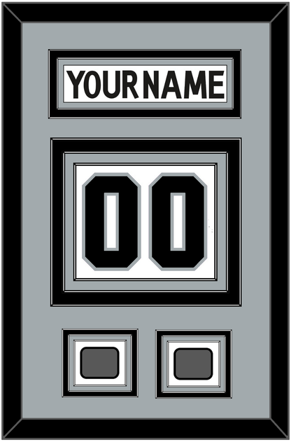 Los Angeles Nameplate & Number (Back) With 2 Stanley Cup Finals Patches - Road White (2011-2017) - Premier Tier 3