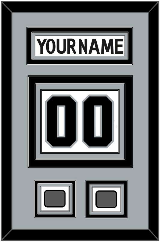 Los Angeles Nameplate & Number (Back) With 2 Stanley Cup Champions Patches - Road White (2011-2017) - Premier Tier 3