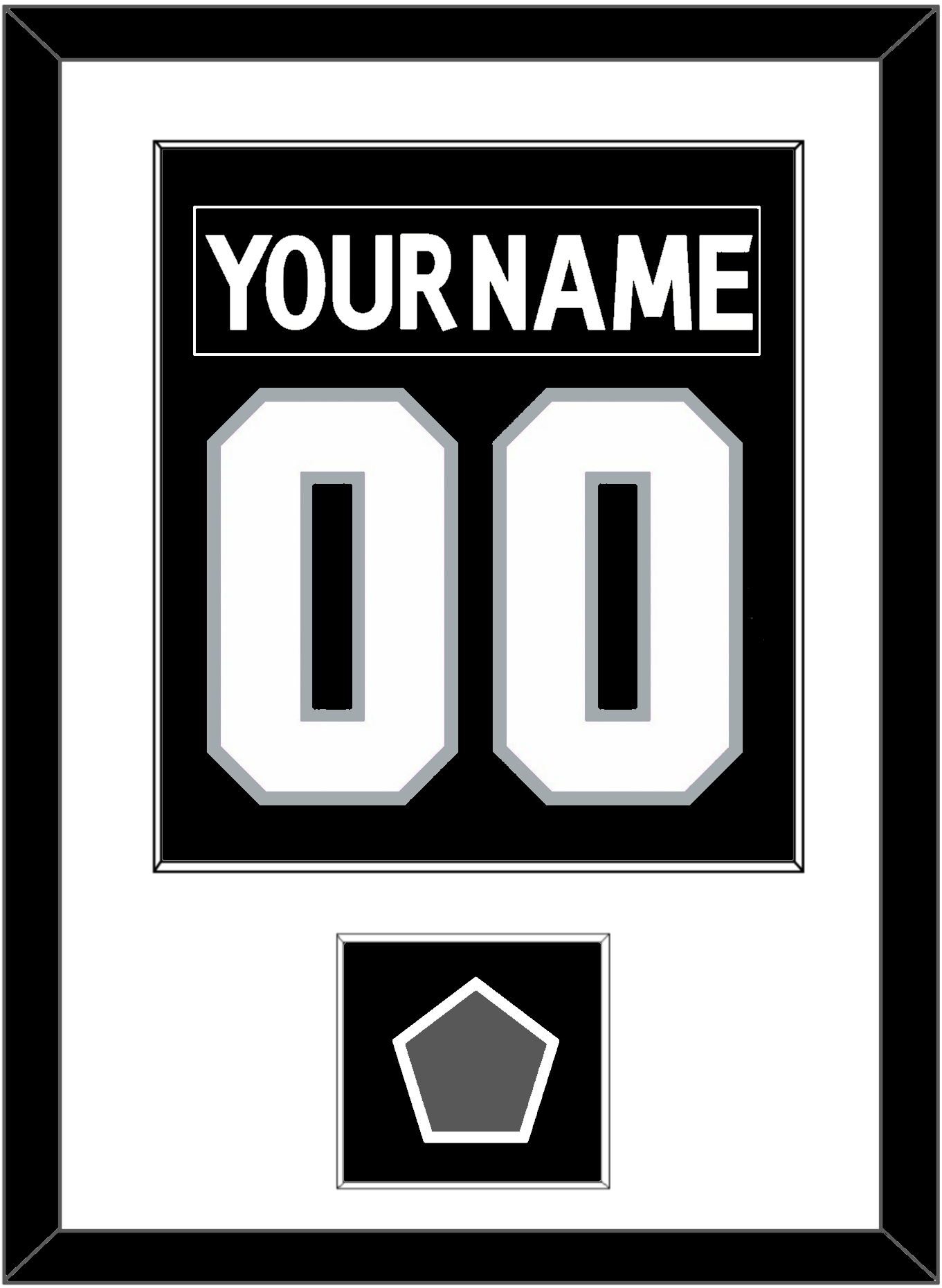 Los Angeles Nameplate & Number (Back) Combined With Stanley Cup Champions Patch - Home Black (2011-2017) - Essential Tier 1