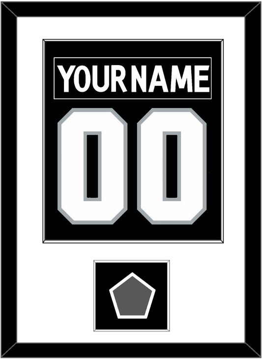 Los Angeles Nameplate & Number (Back) Combined With Stanley Cup Champions Patch - Home Black (2011-2017) - Essential Tier 1