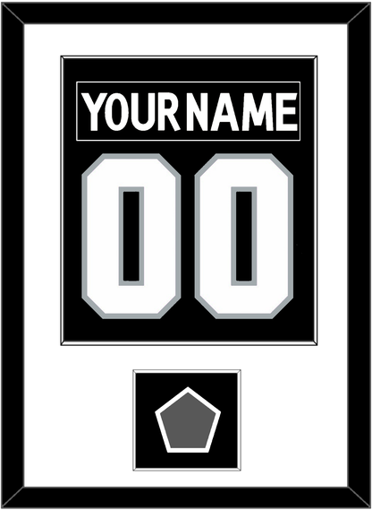 Los Angeles Nameplate & Number (Back) Combined With Stanley Cup Finals Patch - Home Black (2011-2017) - Essential Tier 1