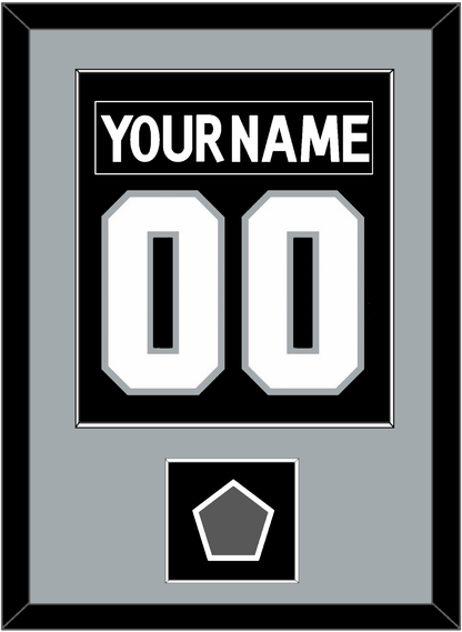 Los Angeles Nameplate & Number (Back) Combined With Stanley Cup Champions Patch - Home Black (2011-2017) - Essential Tier 2