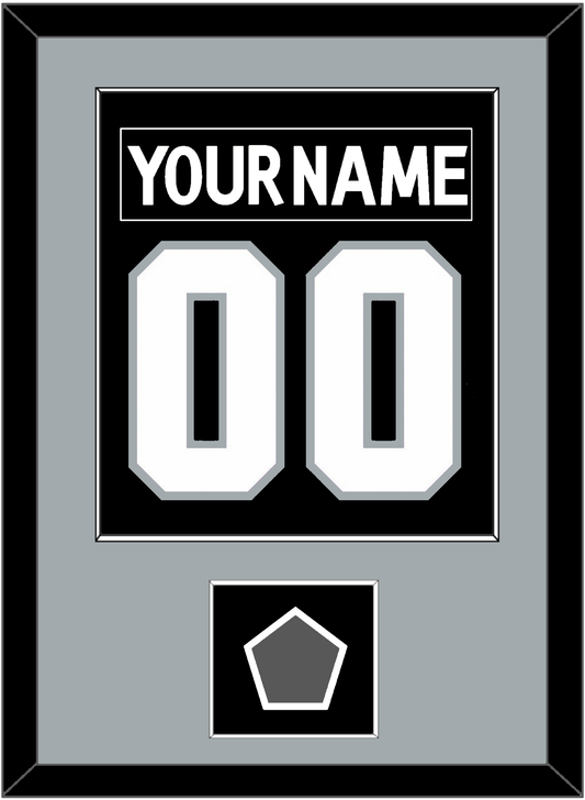 Los Angeles Nameplate & Number (Back) Combined With Stanley Cup Champions Patch - Home Black (2011-2017) - Essential Tier 2